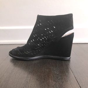 Via Spiga Black Suede mule wedges